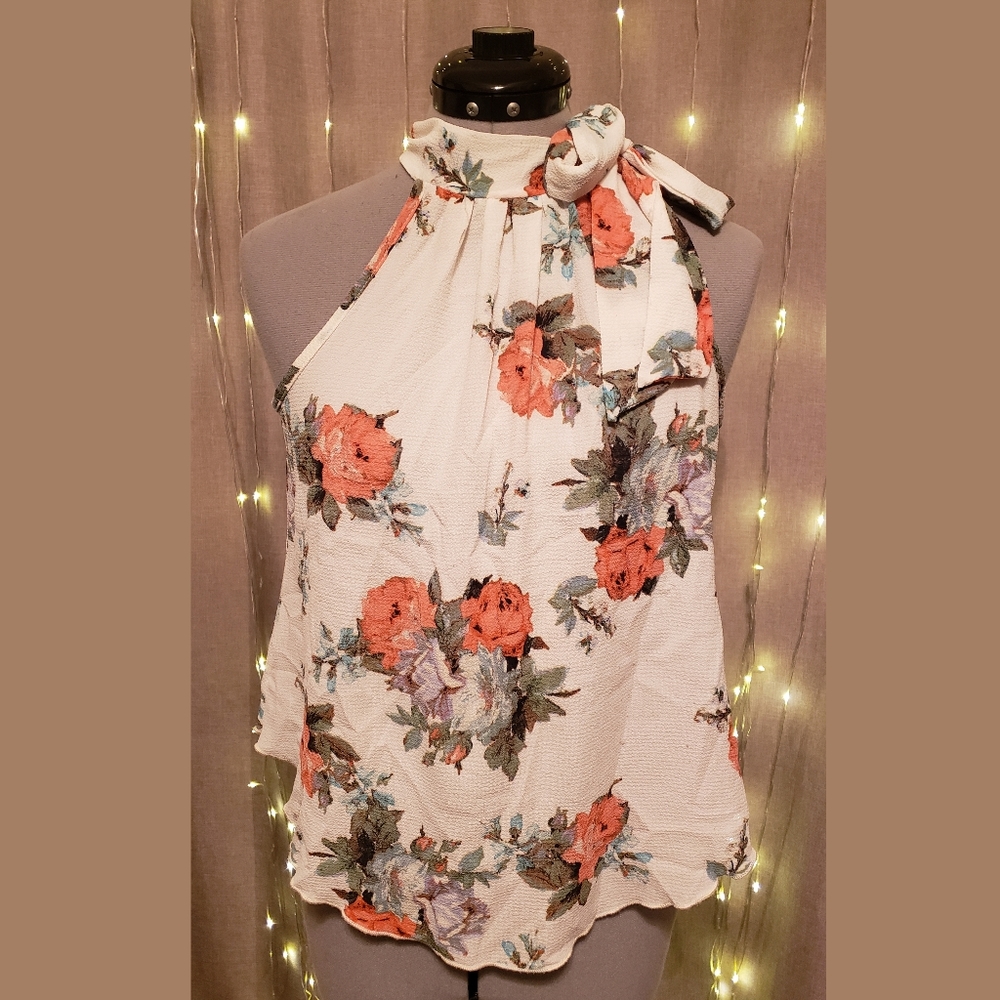 Flower halter top